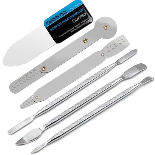 6 Piece Metal Spudger Pry Tool Kit for Electronics Repair with Laptop, Cell Phone, Tablet, Computer, Electronics Repair