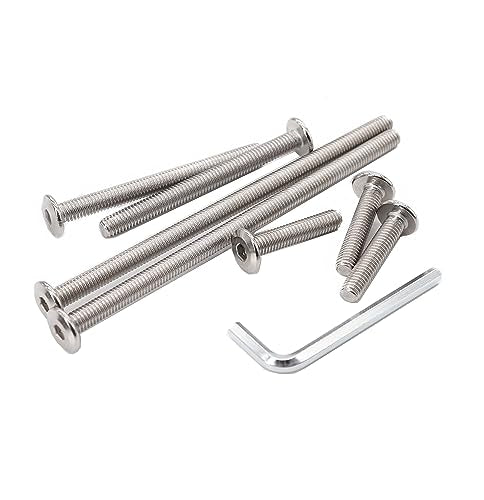 cSeao 20pcs 1/4"-20 x 5/8" Flat Head Allen Head Joint Conecting Bolts Socket Cap Screws for Furniture Table 304 Stainless Steel - size: 1/4"-20 x 5/8" 20pcs