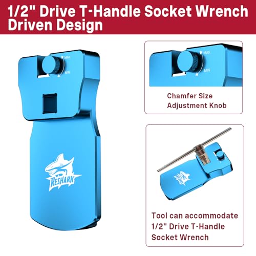 9-in-1 Inner & Outer PVC Pipe Deburring Tool Kit,Chamfers PVC Chamfer Tool - color: Blue Plus
