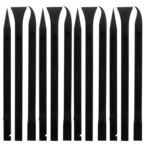 12 Pcs Carbon Fiber Multi-Purpose Scraper, Black