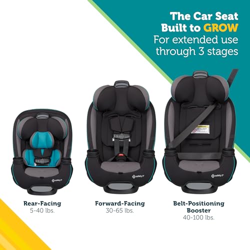 Safety 1st Grow and Go All-in-One Convertible Car Seat, Rear Facing, 5-40 lbs, Forward Facing (30–65 lbs), High Back Booster Seat 40-100 pounds, Vineyard Girl - color: Vineyard Girl, style: Original