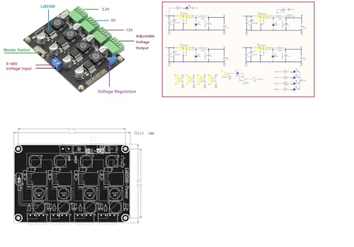 LM2596 Multi Channel Switching Power Supply 3.3V/5V/12V/ADJ Adjustable Voltage Output Power Supply Module