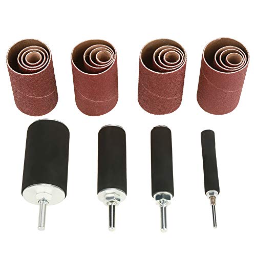 Speed Drum Sander Kit, Spindle Sanding Drum Sander Tool Kit Set with Case for Drill Press, for Sanding Contours, Flexible Shaft, Home Improvement
