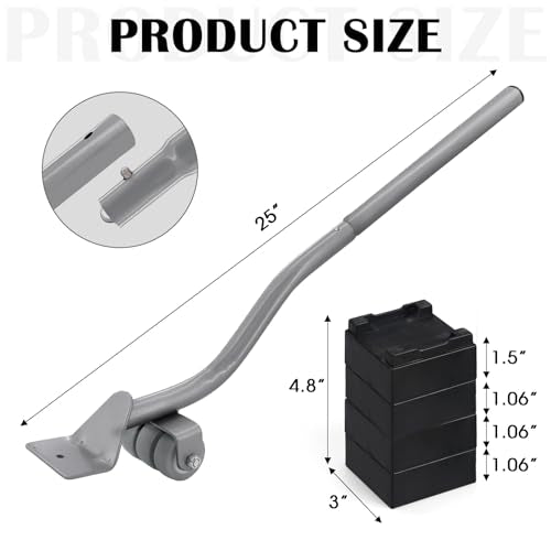 22" Furniture Lifter Tool, Appliance Metal Lifter for Heavy Furniture Grey - size: Grey-22 IN