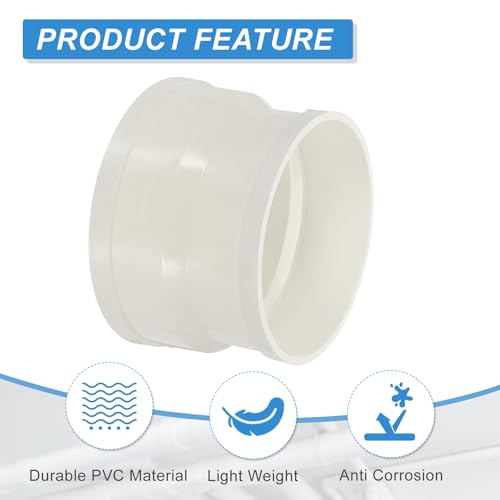 PATIKIL 200mm to 180mm Duct Reducer PVC Pipe Increaser Adapter Airflow Tube - size: 200mm to 180mm