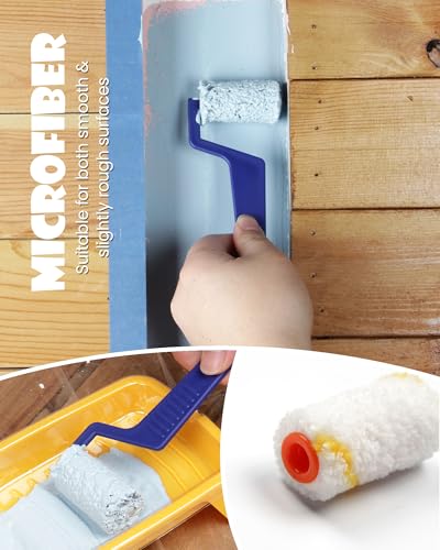 Voomey Small Paint Roller, 2 Inch Mini Paint Roller Kit 10 Pack - size: 2 Inch Mini Paint Roller Kit 10 Pack