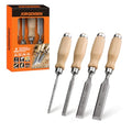 Jorgensen 4-Piece Wood Chisel Set, 1/4", 1/2", 3/4", 1" - size: 1/4", 1/2", 3/4", 1"