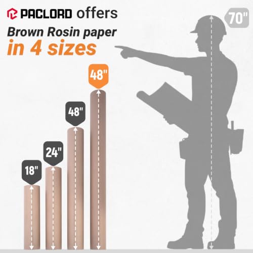 Floor Protection Natural Brown Rosin Paper 48" x 166 ft - style: 664 sq ft (48" x 166' Roll)