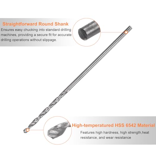 HARFINGTON 12pcs Micro Jobber Twist Drill Bits #59 1mm / 0.0394" High Speed Steel HSS Mini Drilling Bit Tool for Stainless Steel Aluminum Wood Plastic - size: 1mm