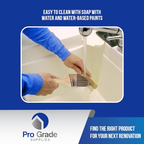 Pro Grade - Paint Brushes - 2Ea 3" Angle Brushes (Pack of 2) - size: 2Ea H 3A (Pack of 2)