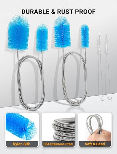 SARDVISA 66 Inch Drain Cleaning Brush, Flexible Long Pipe Cleanner Tool - size: Large clean brush