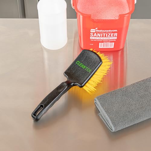 Restaurantware 4 in Black Plastic Utility Scrub Brush - size: 10 1/4"