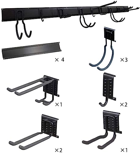 Ultrawall Tool Storage Rack, Garden Tool Organizer Wall Mount with 9 Hooks