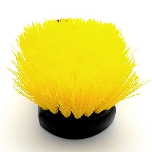8" Utility Scrub Brush, Plastic Handle, Nylon Bristles, Heavy Duty Cleaning Brush for Outdoor, Wheels and Tire