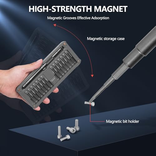 30-in-1 Premium Precision Magnetic Screwdriver Set, Professional Mini Repair Kit for Electronics, Computer, Laptop, PC Building, Phone, Watch & Eyeglass – Alloy Tool Steel Micro Bits - style: 30 in 1