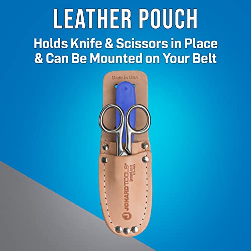 Jonard Tools TK-400 3 Piece Splicers Kit with included Splicing Knife, Electrician's Scissors, and Leather Pouch - style: 3 Piece Splicer's Kit