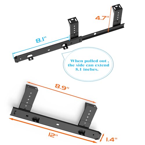 FRMSAET Heavy Duty Under Mount 12/14/16/18 inch Drawer Slides-12 inch Black - color: Black, size: 12 Inch