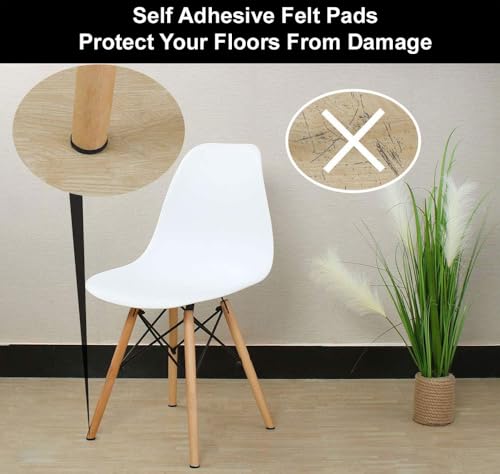 48pcs Self-Adhesive Black Felt Furniture Pads, 1" Round Floor Protectors - color: Black