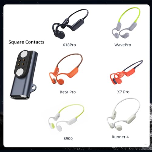 2pcs/lot Magnetic Charging Adapter USB Type-C to Pitch 2.5mm with 4-Pin Terraced Square Contacts Compatible with Bone Conduction Headphone - style: Pitch 2.5mm