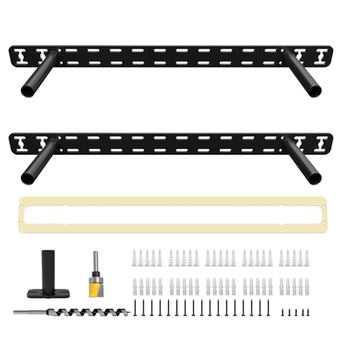 2pcs Floating Shelf Hardware Heavy Duty Hidden Shelf Brackets Support,Wall Mounting Invisible Floating Shelves Bracket with Jig (16" x 8" x 1.5" with Tools) - size: 16" x 8" x 1.5"
