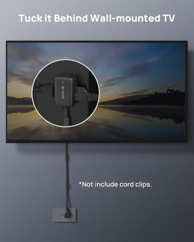 TROND 360 Rotating Flat Plug Extension Surge Protector 3 ft, 3 AC, Black - color: Black, size: 3 ft, style: With Surge Protection