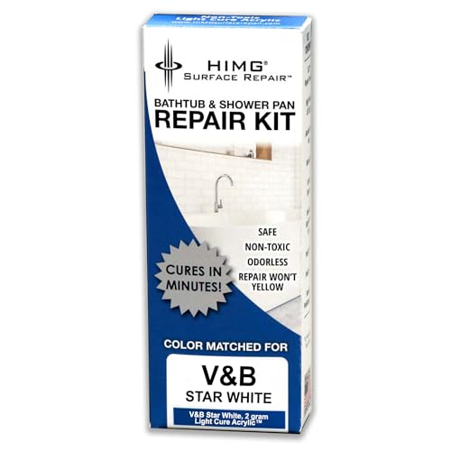 HIMG Bathtub & Shower Pan Repair Kit, Compatible with V&B Star White - color: V&B Star White