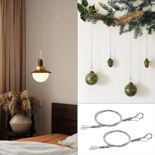 Adjustable Picture Hanging Wire Kit, 6.6 ft Stainless Steel, 2 Pack