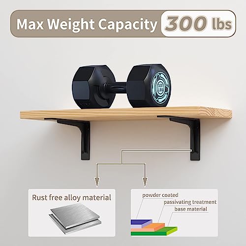 6"x 4"Shelf Brackets,L Shelf Bracketsn, Vertical Angle, Premium Alloy Metal Heavy Duty Shelf Bracket, high Strength Mounting Hardware Included, Corner Brace Joint,Pack of 4. (6 inch L+Beam) - size: 6 inch L+BEAM