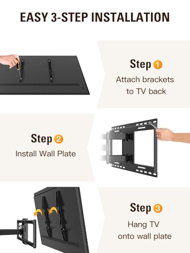 Mounting Dream Sliding Full Motion TV Mount for 42-86" TVs up to 132lbs - size: 42"-86" TV