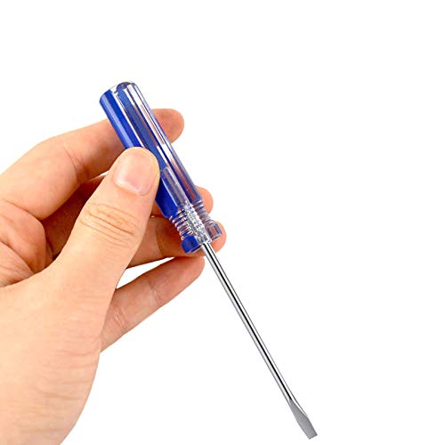 small screwdriver tool flat head and Phillips ((PH0/PH00) used to repair toys, musical instruments, microphones loose screws - color: Blue