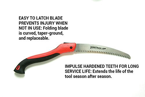 Corona RS 7245 Razor Tooth Folding Saw, 7-Inch Curved Blade, Steel - size: 7-Inch, style: RS 7245