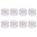 HARFINGTON 8pcs Circular Bubble Spirit Level 15x8mm Mini Round Bubble Spirit Level Little Measuring Layout Tools for TV Industrial Carpentry Picture Frame, White/Red - color: White/Red, size: 15x8mm
