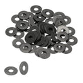 PATIKIL M4 Flat Washers 5/32" ID x 1/2" OD, 50 Pcs 304 Stainless Steel Metal Metric Washers Black Electroplated Flat Gasket Spacer for Screws and Bolts, Black - size: M4 x5/32"ID x 1/2"OD