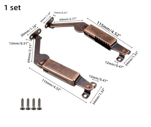 T Tulead Spring Lid Support Light Duty Spring Hinges 2PCS