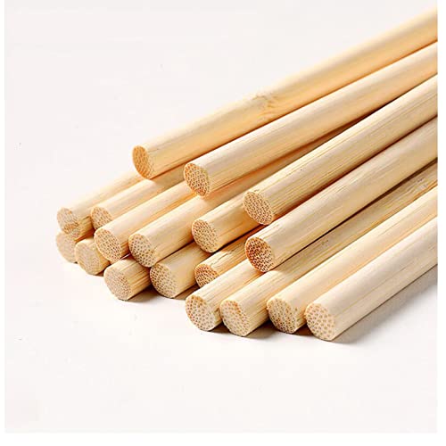 Dtmasao 1/2 x 6 Inch 25 PCS Dowel Rods Wood Sticks Wooden Dowel Rods - Unfinished Bamboo Sticks - for Crafts and DIYers - size: 1/2 x 6 Inch