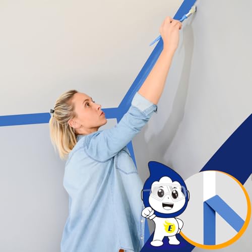 EFOK 1 Pack Blue Painters Tape 3 Inch x 55 Yds Paint Masking Tape for Walls