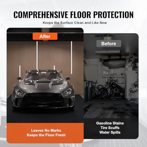 VEVOR Garage Floor Mat, 36 x 60 Inch Oil Spill Mat Garage Floor Mat for Under Car, Waterproof Backing Absorbent Pad for Garages Greenhouses Entrance, Durable & Reusable - size: 3' x 5'