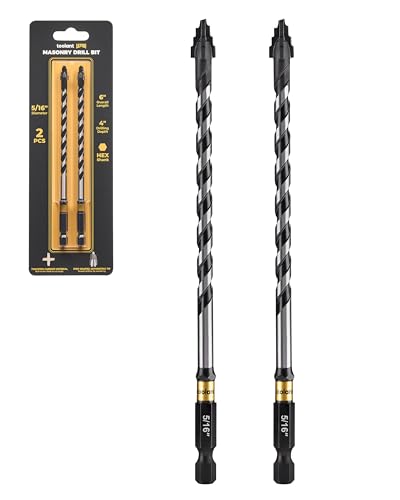 toolant 5/16" Serrated Eccentric Masonry Drill Bits, 2-Piece Set - size: 5/16"(2pcs)