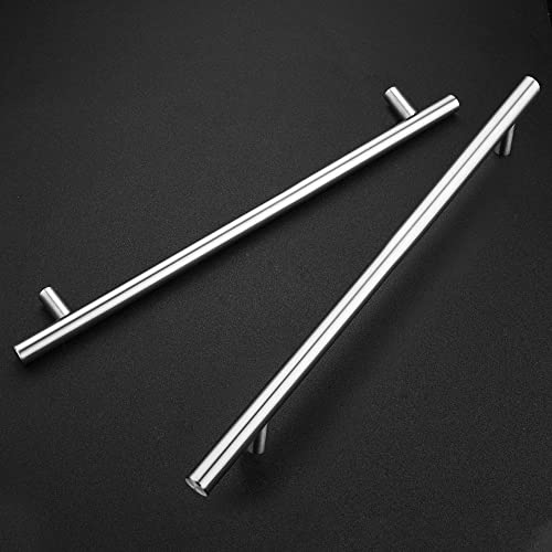 Ravinte Brushed Nickel Cabinet Handles, 30 Pack Drawer Pulls, 10 in | 12-5/8in Overall Lenghth, T Bar Pull, Smooth Grip, Kitchen Hardware Upgrade, For Cabinets, Drawers, Cupboards, Dressers - size: 10 Inch Hole Centers