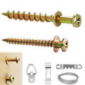 50Pcs 2 Size Bear Claw Drywall Picture Hangers Screws for Frame-Gold - size: Color zinc mix