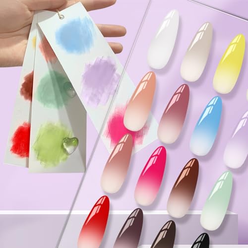 24 Colors Pat Pat Gel Polish Palette, High Pigment All-in-One Blooming Patting Nail Polish Set, Ombre Gel Nail Polish Kit DIY Ombre Nails for Salon or Home Use - color: 24-Colors-A