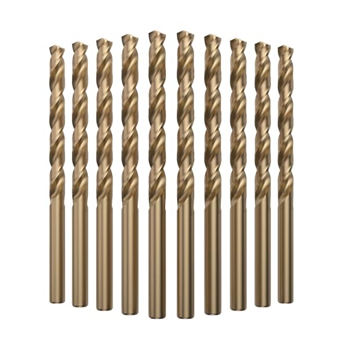 LU&MN M35 Jobber Drill Bits, 1/4", 10 Pcs - size: 1/4 in