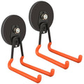 ULIBERMAGNET New Updated Strong Magnetic Hooks,2 Pack Heavy Duty Large Magnetic Hooks for Extension Cord, Cable, Hose, Power Cord,Rope,Drill,Jig Saw,Circular Saw,Garden Lawn Tools (Orange/3.46inch) - style: Upgraded Orange Large L Ultimate Strong Hooks