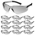12 Pack Safety Glasses Bulk for Men Women, Tinted Safety Glasses, Gray - color: Gray