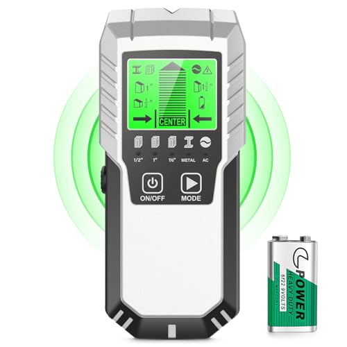 Stud Finder Wall Scanner Detector for Wood, Metal Studs and AC Wires - color: Bright Silver