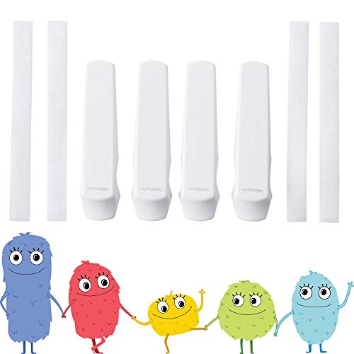 Toddleroo by North States - Window & Door Wedge Locks for Baby Proofing: Child Proof Window Locks - 4 Pack - White