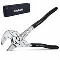 toolant 10-Inch Chrome Plated Pliers Wrench, CR-V Adjustable Wrench with Anti-Rust Coating, Smooth Parallel Jaws, Comfort Grip and Storage Pouch for Home Repair, Plumbing, Nuts, Water Pipes - size: 10-inch Chrome