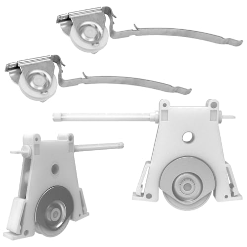 2 Pair Gliding Screen Door Roller Assembly Fits for Andersen Upper P/N #1997063 & Lower P/N #1997310 (1991 to Present), 1-1/4" Nylon Concaved Wheels, Edge Adjustable