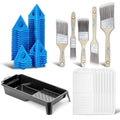 KATA Cabinet Painting Kit with 36PC Painter Pyramids, 5PC Brushes and Tray - color: Painting Tool Kit