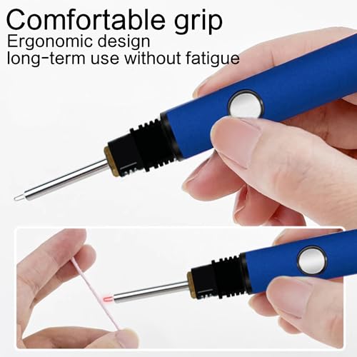 Wlizyzfhy Rechargeable Thread Burner kit，Tool Burning Pen(Purple) - color: Purple
